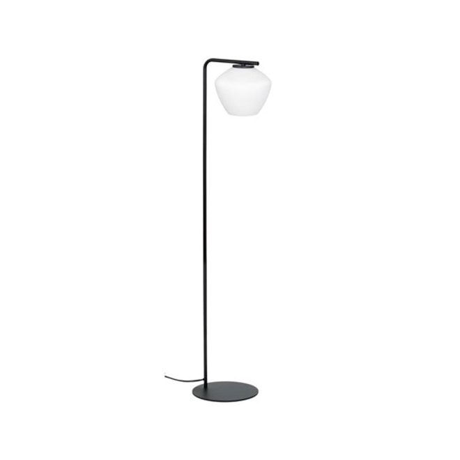 Konsthantverk dk golvlampa svart/opal
