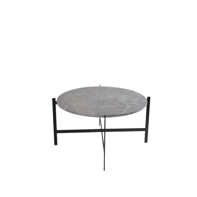 Ox denmarq deck soffbord marmor grå, svart stativ