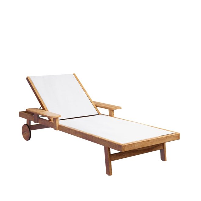 Skargaarden djurö solsäng batyline white, teak
