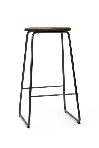 Mater earth barpall coffee, h.69, svart stålstativ