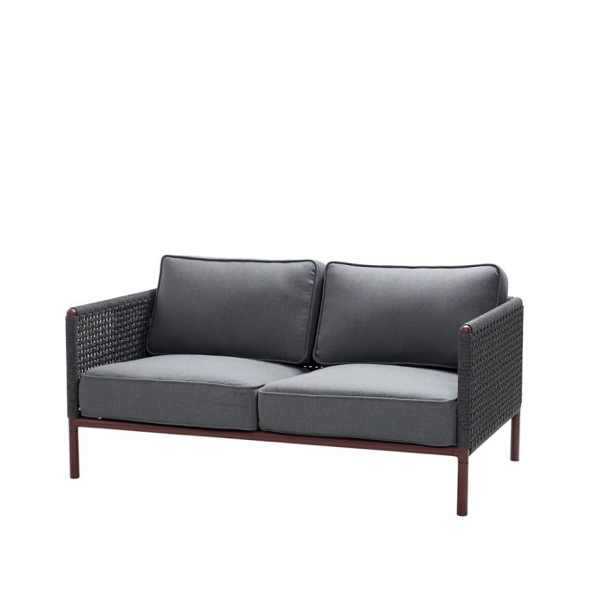 Cane-line encore 2-sits soffa cane-line airtouch bordeaux/dark grey