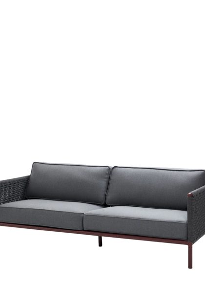 Cane-line encore 3-sits soffa cane-line airtouch bordeaux/dark grey