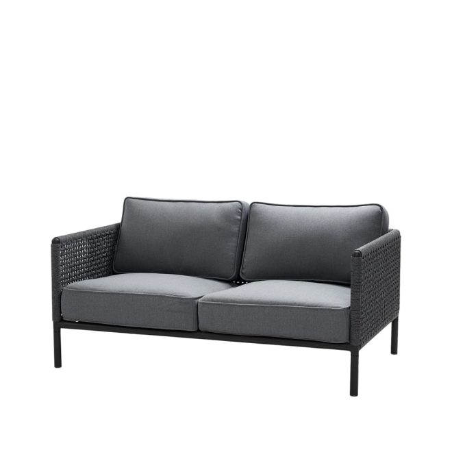 Cane-line encore 2-sits soffa cane-line airtouch lava grey/dark grey