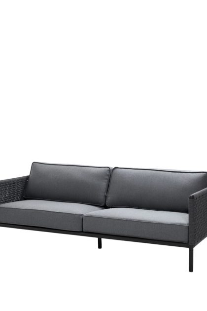 Cane-line encore 3-sits soffa cane-line airtouch lava grey/dark grey