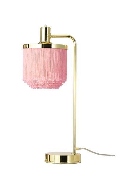 Warm nordic fringe bordslampa pale pink