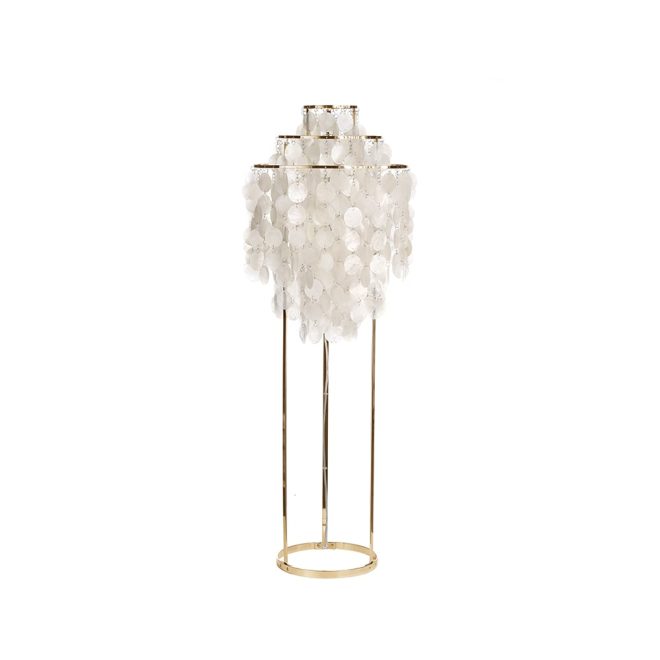 Verpan fun 1 stm golvlampa pärlemo, mässing