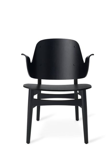 Warm nordic gesture loungestol bok svartlack