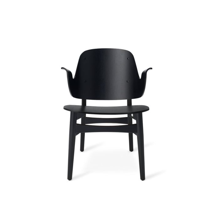 Warm nordic gesture loungestol bok svartlack