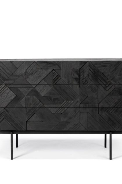 Ethnicraft graphic byrå 87x100 cm svart teak