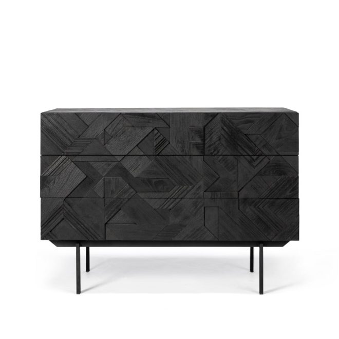 Ethnicraft graphic byrå 87x100 cm svart teak