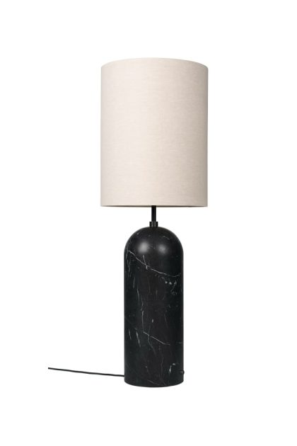 Gubi gravity xl golvlampa svart marmor/canvas, high