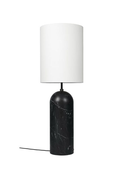 Gubi gravity xl golvlampa svart marmor/vit, high
