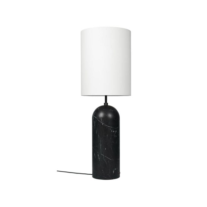 Gubi gravity xl golvlampa svart marmor/vit, high