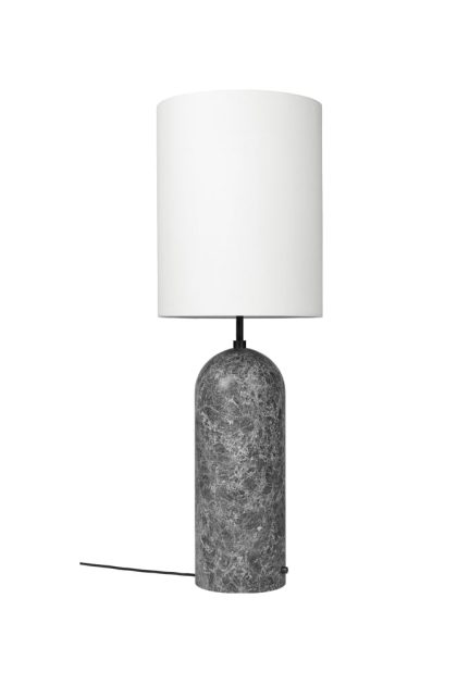 Gubi gravity xl golvlampa grå marmor/vit, high