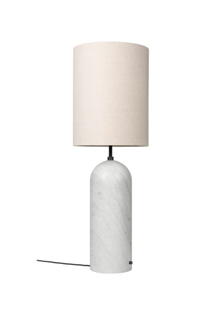 Gubi gravity xl golvlampa vit marmor/canvas, high