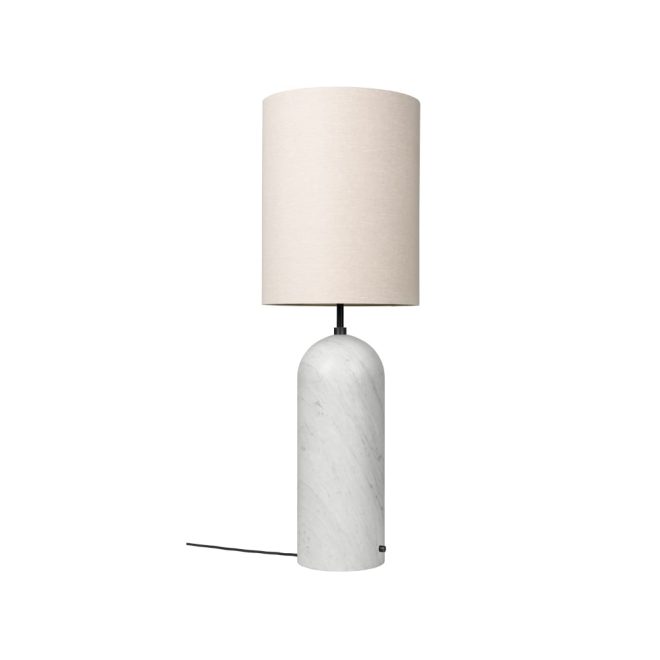 Gubi gravity xl golvlampa vit marmor/canvas, high