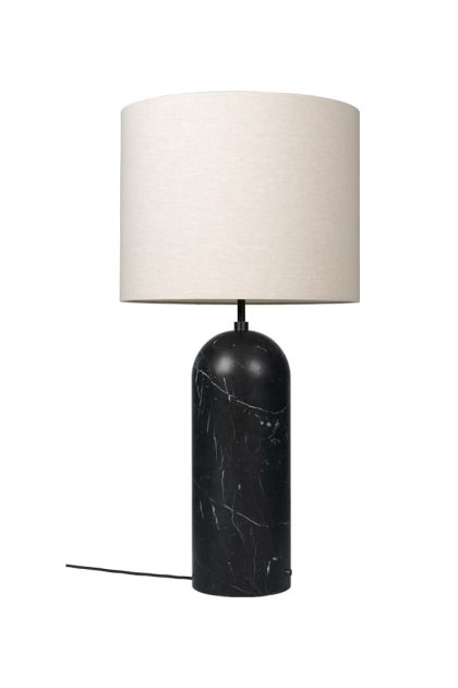Gubi gravity xl golvlampa svart marmor/canvas, low