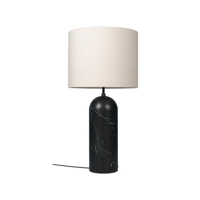 Gubi gravity xl golvlampa svart marmor/canvas, low