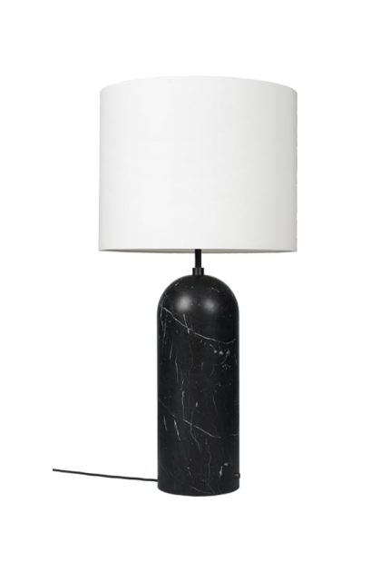 Gubi gravity xl golvlampa svart marmor/vit, low