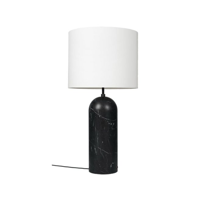 Gubi gravity xl golvlampa svart marmor/vit, low