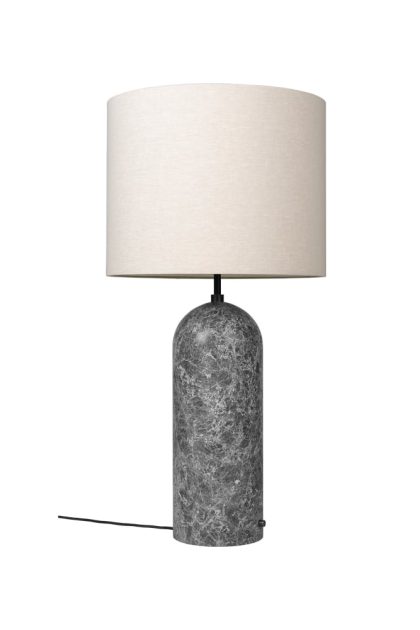 Gubi gravity xl golvlampa grå marmor/vit, low