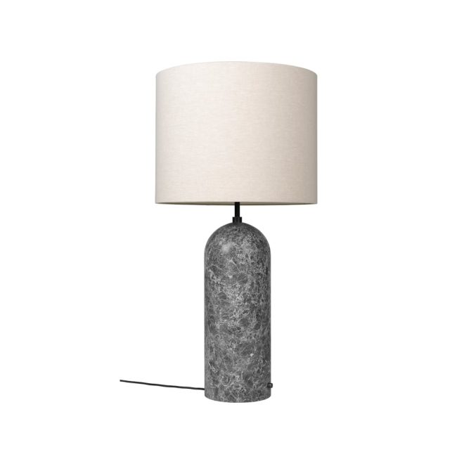 Gubi gravity xl golvlampa grå marmor/vit, low