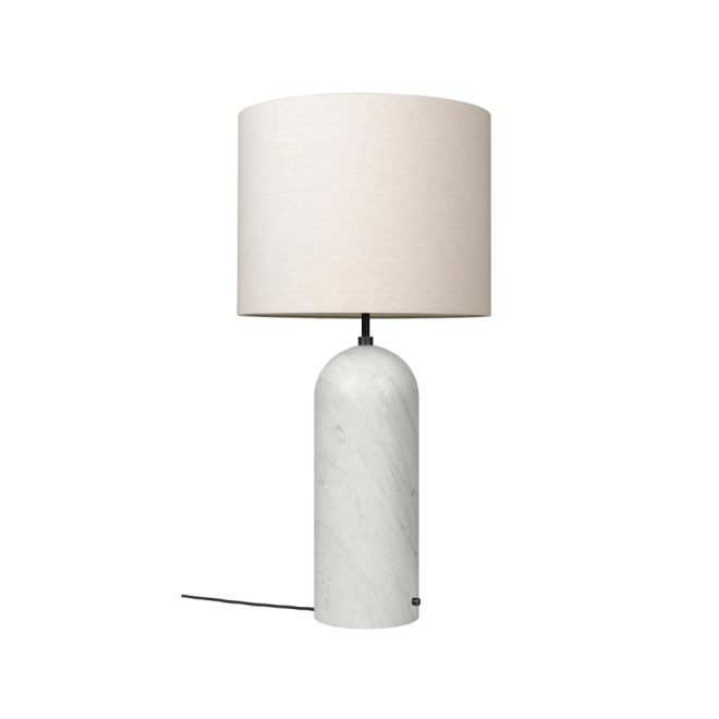 Gubi gravity xl golvlampa vit marmor/canvas, low