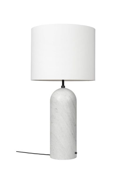 Gubi gravity xl golvlampa vit marmor/vit, low