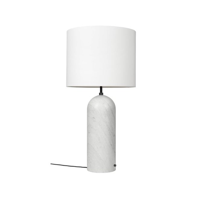 Gubi gravity xl golvlampa vit marmor/vit, low
