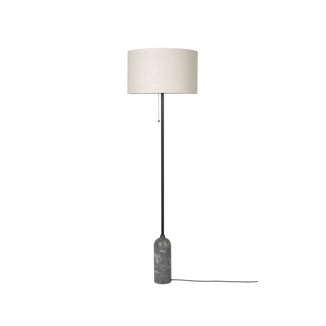 Gubi gravity golvlampa grå marmor/canvas