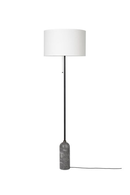 Gubi gravity golvlampa grå marmor/vit