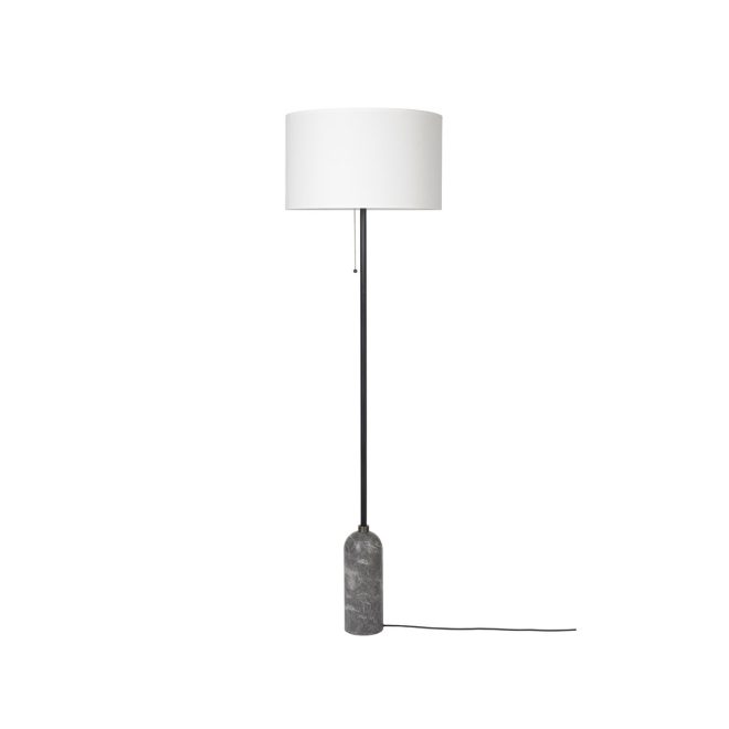 Gubi gravity golvlampa grå marmor/vit