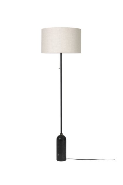 Gubi gravity golvlampa svart marmor/canvas