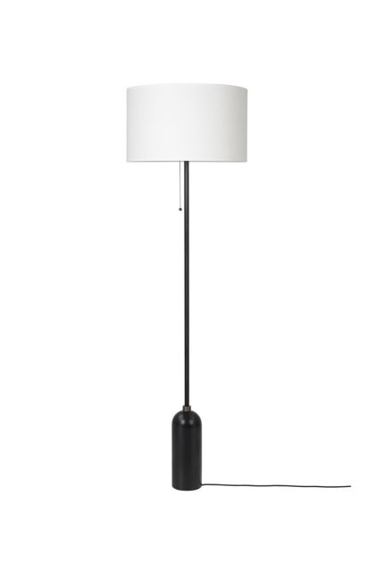 Gubi gravity golvlampa svart stål/vit