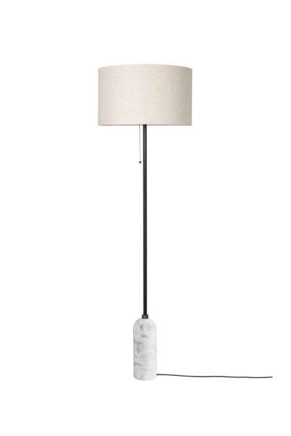 Gubi gravity golvlampa vit marmor/canvas
