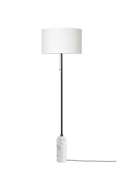 Gubi gravity golvlampa vit marmor/vit