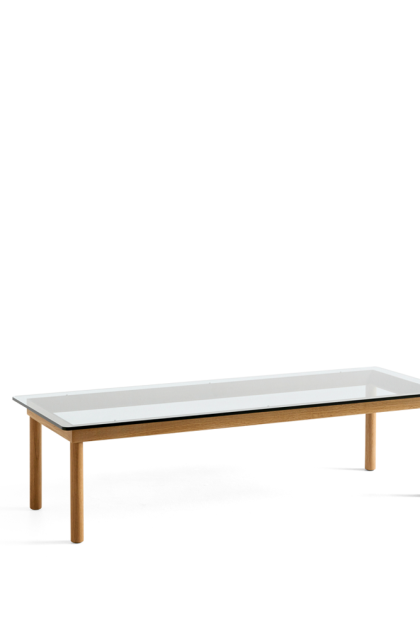 Hay kofi soffbord oak-clear glass, 50 cm