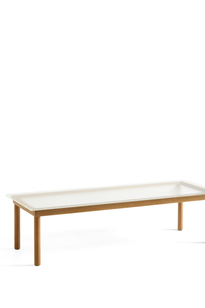 Hay kofi soffbord oak-ribbed glass, 50 cm