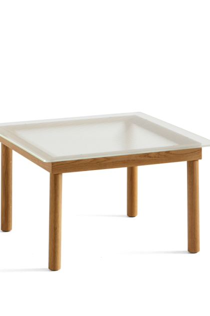 Hay kofi soffbord oak-ribbed glass, 60 cm