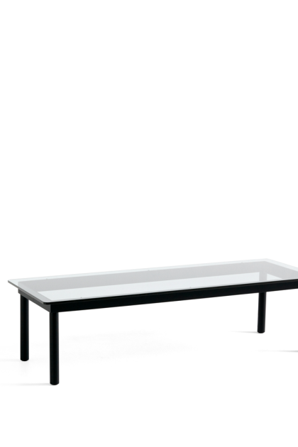 Hay kofi soffbord black oak-clear glass, 50 cm