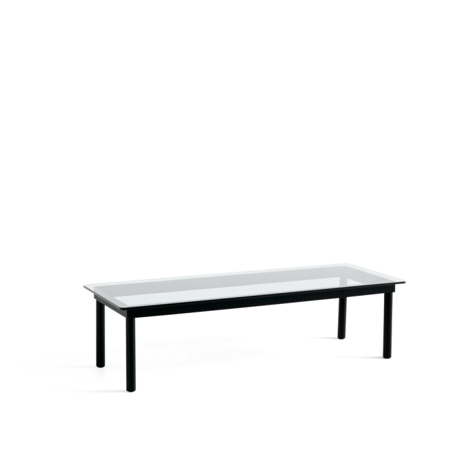 Hay kofi soffbord black oak-clear glass, 50 cm