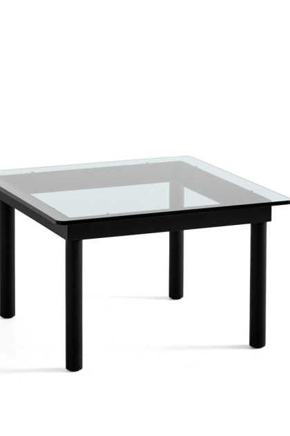 Hay kofi soffbord black oak-clear glass, 60 cm