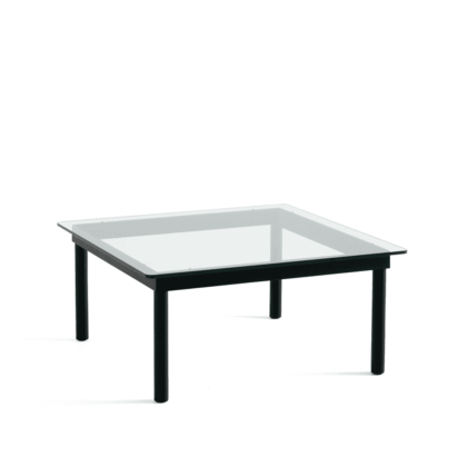 Hay kofi soffbord black oak-clear glass, 80 cm