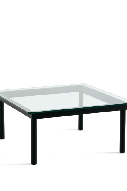 Hay kofi soffbord black oak-clear glass, 80 cm