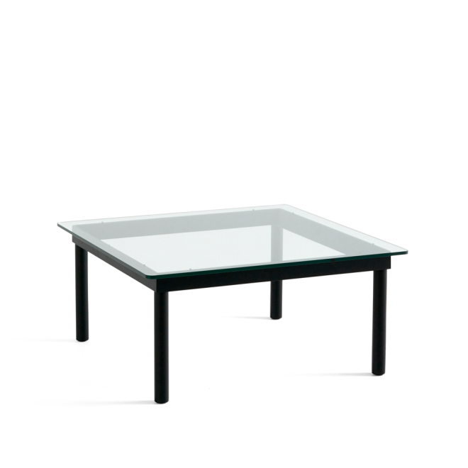 Hay kofi soffbord black oak-clear glass, 80 cm