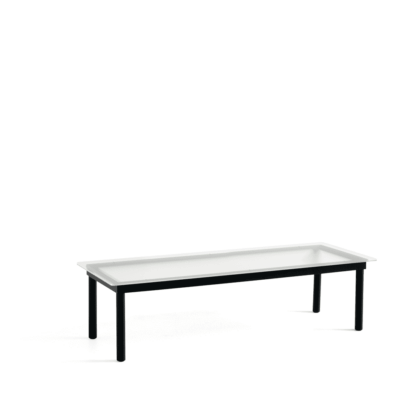 Hay kofi soffbord black oak-ribbed glass, 50 cm