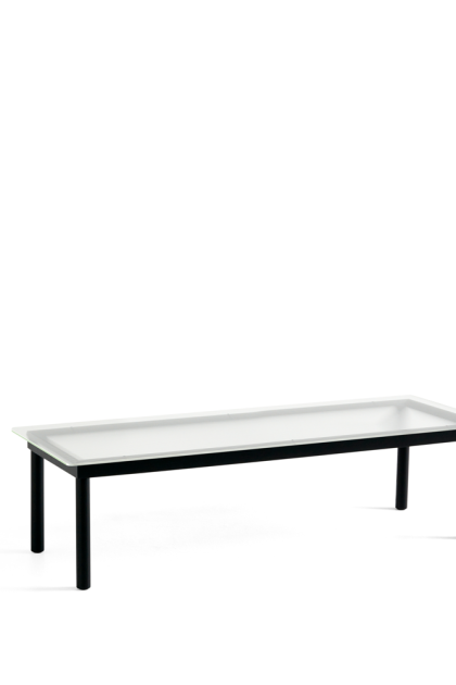 Hay kofi soffbord black oak-ribbed glass, 50 cm
