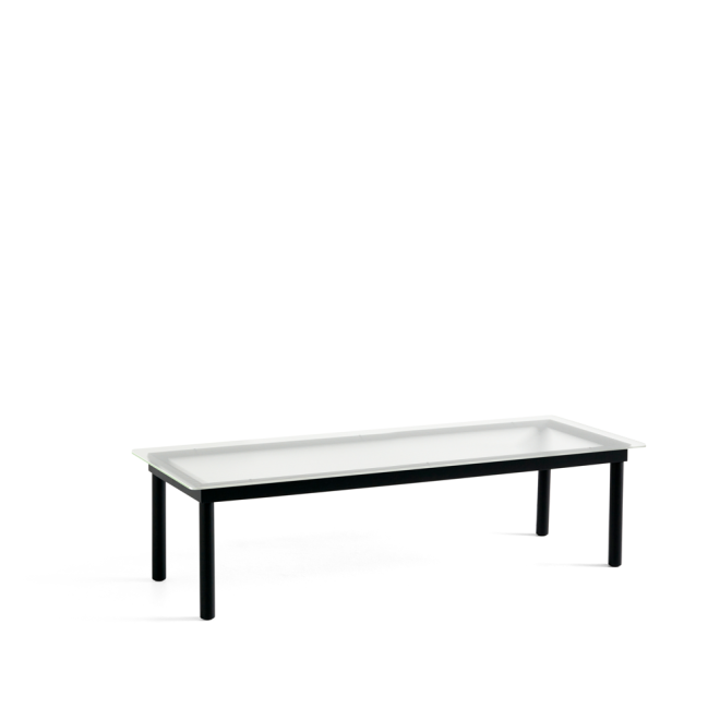 Hay kofi soffbord black oak-ribbed glass, 50 cm