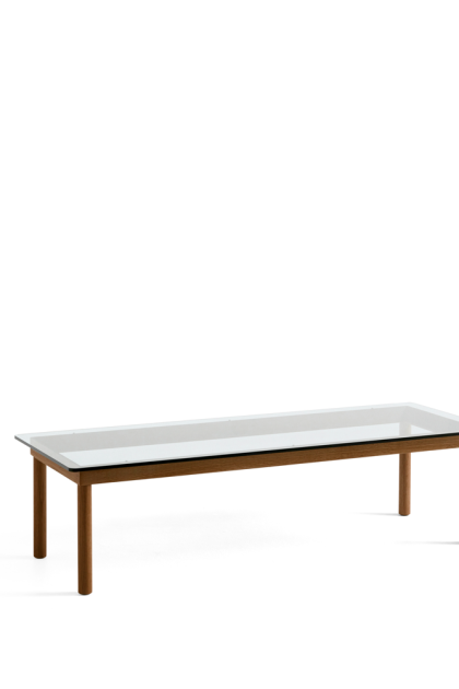 Hay kofi soffbord walnut-clear glass, 50 cm