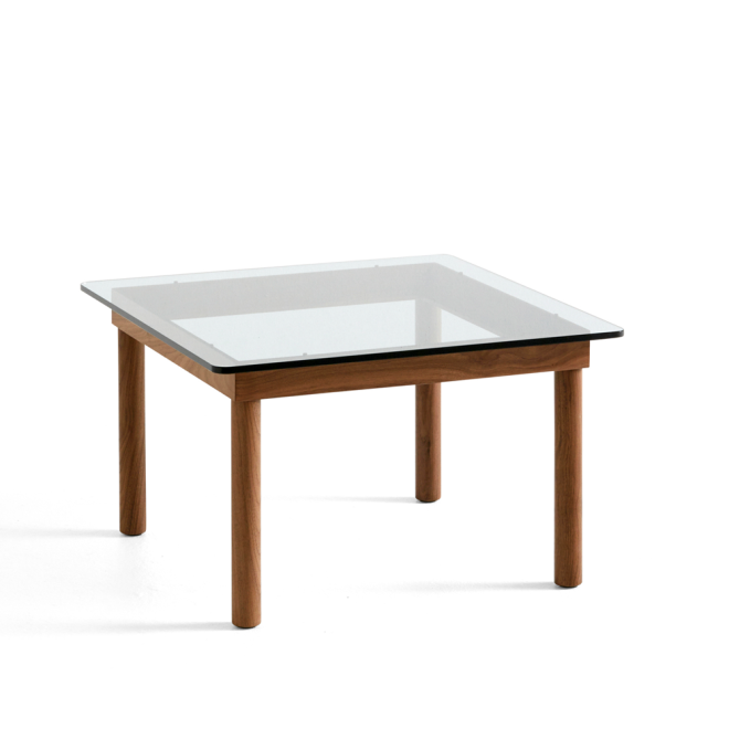 Hay kofi soffbord walnut-clear glass, 60 cm